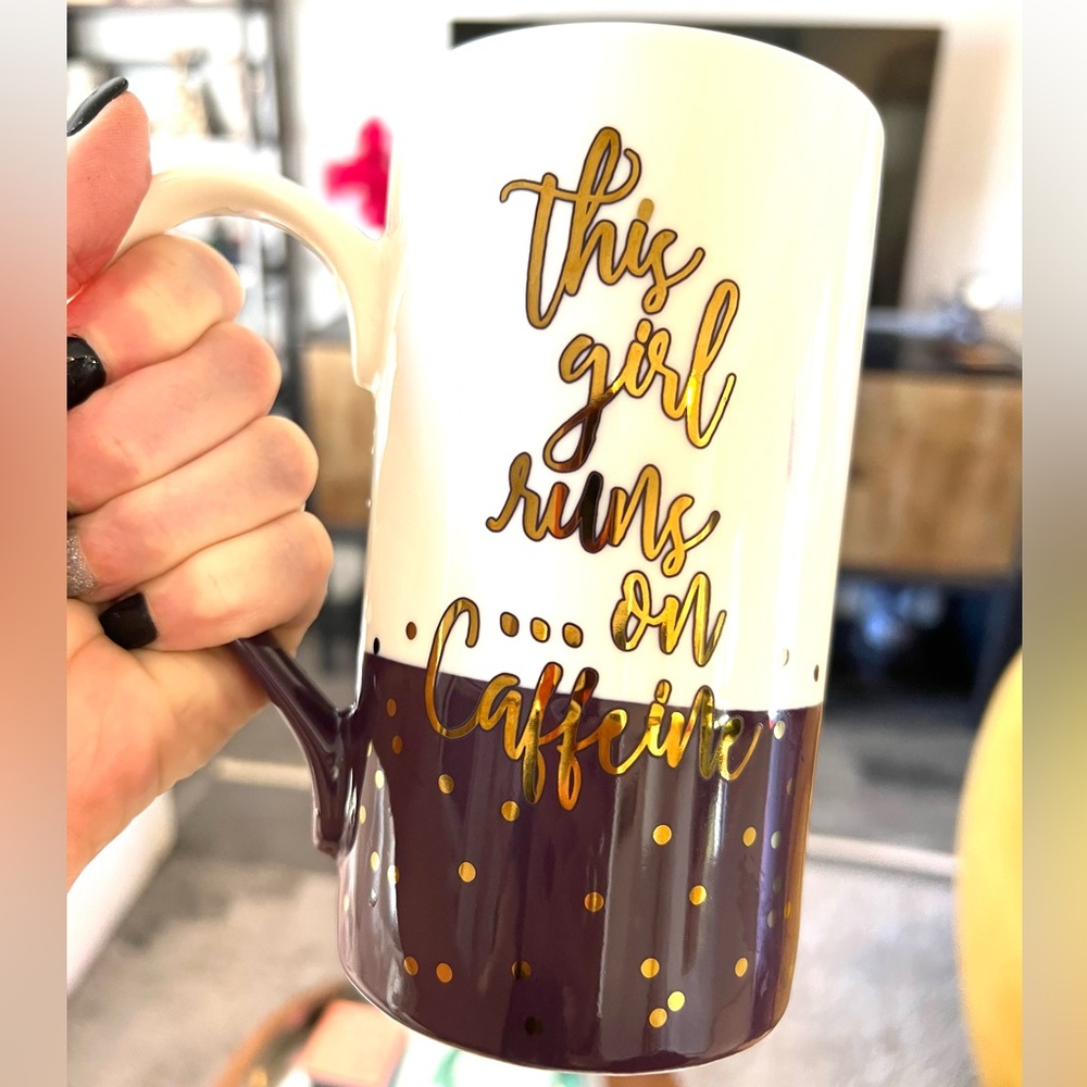 Charming Charlie This Girl Runs on Caffeine Mug